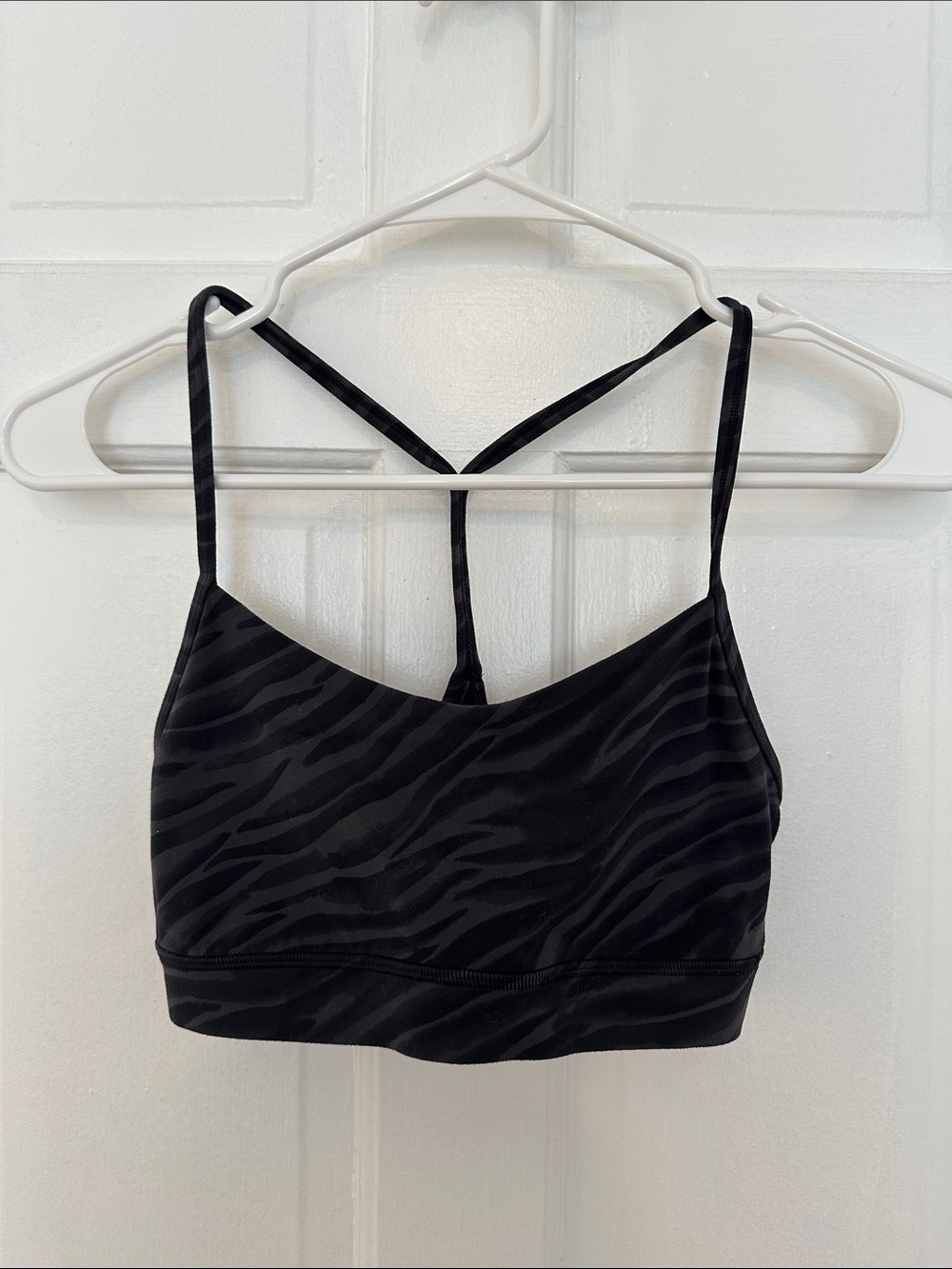 lululemon athletica Black Zebra-Print Strappy Sports Bra
